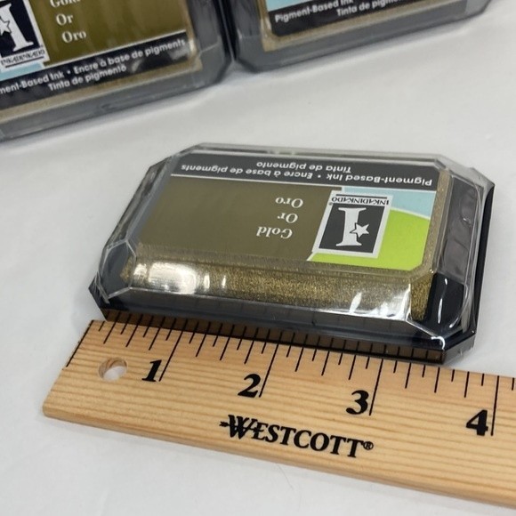 Inkadinkado Pigment Based Ink Stamp Pad Gold Set of 3 Crafts - Picture 8 of 13